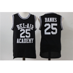 Men Bel Air Academy 25 Carlton Banks Black Stitched Movie Jersey