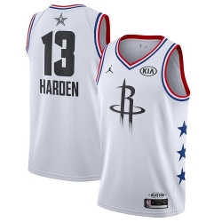 Rockets #13 James Harden White Basketball Jordan Swingman 2019 All Star Game Jersey