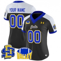 Women South Dakota State Jackrabbits Active Player Custom Black Alternate 2025 F U S E  Vapor Limited Stitched Football Jersey Run Small 