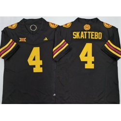 Men Arizona State Sun Devils 4 Cam Skattebo Black 2025 F U S E  Vapor Limited Stitched Jersey