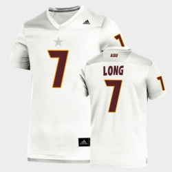 Men Arizona State Sun Devils Ethan Long Replica White Football Jersey