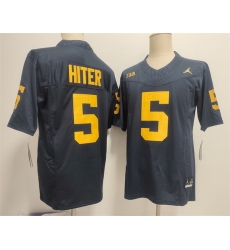 Men Michigan Wolverines 5 Savion Hiter Navy 2025 F U S E Stitched Jersey Men Michigan Wolverines 5 Savion Hiter Navy 2025 F U S E Stitched Jersey