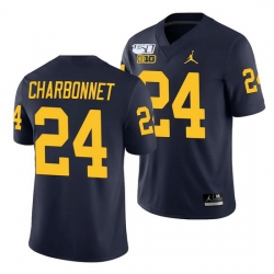 Michigan Wolverines Zach Charbonnet Navy College Football Men'S Jersey