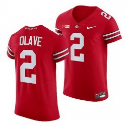 Ohio State Buckeyes Chris Olave All Scarlet College Football Elite Jersey Ohio State Buckeyes Chris Olave All Scarlet College Football Elite Jersey