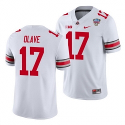 Ohio State Buckeyes Chris Olave White 2021 Sugar Bowl College Football Jersey Ohio State Buckeyes Chris Olave White 2021 Sugar Bowl College Football Jersey