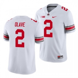 Ohio State Buckeyes Chris Olave White Game Men'S Jersey Ohio State Buckeyes Chris Olave White Game Men'S Jersey