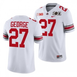Ohio State Buckeyes Eddie George White 2021 Sugar Bowl Champions College Football Playoff College Football Playoff Jersey 0 Ohio State Buckeyes Eddie George White 2021 Sugar Bowl Champions College Football Playoff College Football Playoff Jersey 0