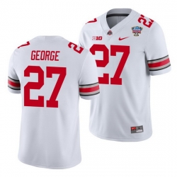 Ohio State Buckeyes Eddie George White 2021 Sugar Bowl College Football Jersey Ohio State Buckeyes Eddie George White 2021 Sugar Bowl College Football Jersey