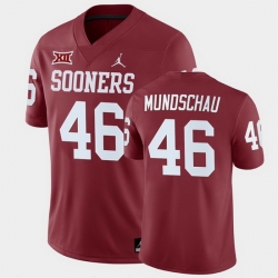 Oklahoma Sooners Reeves Mundschau Crimson Home Men'S Jersey