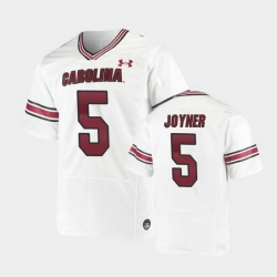 Men South Carolina Gamecocks Dakereon Joyner Replica White Premiere Football Jersey