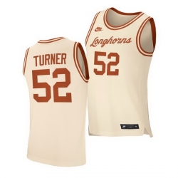 Texas Longhorns Myles Turner Cream Retro Texas Longhorns Jersey