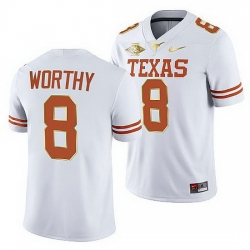 Texas Longhorns Xavier Worthy White 2021 Red River Showdown Men Jersey