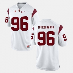 Men Usc Trojans Stevie Tu'Ikolovatu Pac 12 Game White Jersey