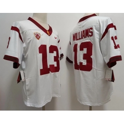 Men's Nike USC Trojans Caleb Williams Game Cardinal White Football Jersey