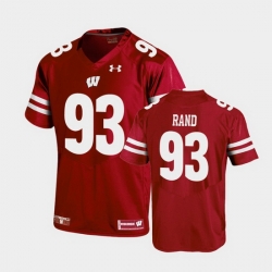 Men Wisconsin Badgers Garrett Rand Replica Red Football Jersey