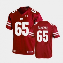 Men Wisconsin Badgers Ryan Ramczyk Replica Red Football Jersey