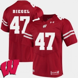 Men Wisconsin Badgers Vince Biegel Red Alumni Football Game Ncaa 2018 Jersey