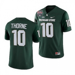 Michigan State Spartans Payton Thorne Green 2021 Peach Bowl College Football Playoff Jersey