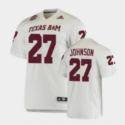 Men Texas A&M Aggies Antonio Johnson College Football White Premier Jersey