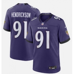 Baltimore Ravens  91 Trey Hendrickson Purple 2026 Vapor Limited Jersey