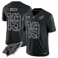 Men Arizona Cardinals  19 Carson Beck Black F U S E  2026 Salute to Service Limited Stitched Football Jersey