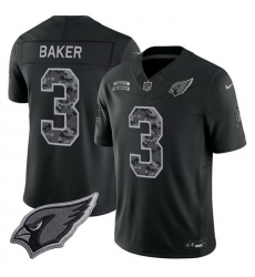 Men Arizona Cardinals  3 Budda Baker Black F U S E  2026 Salute to Service Limited Stitched Football Jersey
