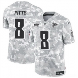 Men Atlanta Falcons 8 Kyle Pitts 2024 F U S E Arctic Camo Salute To Service Limited Stitched Football Jersey