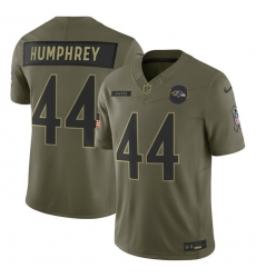 Men Baltimore Ravens 44 Marlon Humphrey Olive 2025 F U S E  Salute to Service Limited Football Jersey