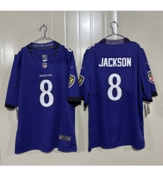 Men Baltimore Ravens 8 Lamar Jackson Purple 2026 Vapor Stitched Limited Football Jersey Men Baltimore Ravens 8 Lamar Jackson Purple 2026 Vapor Stitched Limited Football Jersey