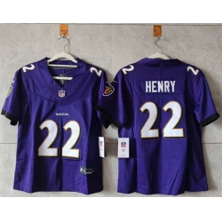 Women Baltimore Ravens 22 Derrick Henry purple Vapor Football Jersey  Women Baltimore Ravens 22 Derrick Henry purple Vapor Football Jersey