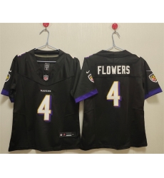 Women Baltimore Ravens 4 Zay Flowers Black Vapor Football Jersey Women Baltimore Ravens 4 Zay Flowers Black Vapor Football Jersey
