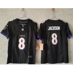 Women Baltimore Ravens 8 Lamar Jackson Black Vapor Football Jersey  Women Baltimore Ravens 8 Lamar Jackson Black Vapor Football Jersey