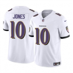 Youth Baltimore Ravens 10 Emory Jones White 2023 F U S E Vapor Limited Football Jersey