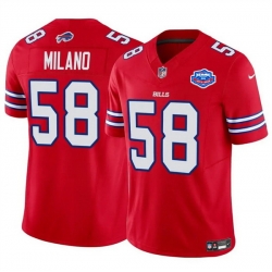 Men Buffalo Bills 58 Matt Milano Red 2025 F U S E  With Farewell Patch Vapor Untouchable Limited Stitched Football Jersey Men Buffalo Bills 58 Matt Milano Red 2025 F U S E  With Farewell Patch Vapor Untouchable Limited Stitched Football Jersey