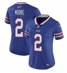 Women Buffalo Bills 2 D J Moore Blue Vapor Stitched Football Jersey Women Buffalo Bills 2 D J Moore Blue Vapor Stitched Football Jersey