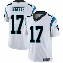 Men Carolina Panthers 17 Xavier Legette White Vapor Limited Stitched Football Jersey