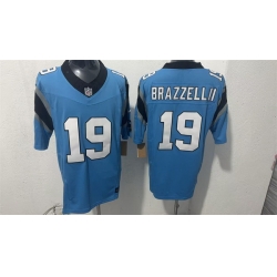 Men Carolina Panthers  19 Chris Brazzell II Blue F U S E  Vapor Limited Stitched Football Jersey