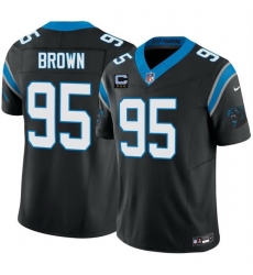 Men Carolina Panthers 95 Derrick Brown Black 2026 F U S E 3 Star C Patch Vapor Limited Stitched Football Jersey Men Carolina Panthers 95 Derrick Brown Black 2026 F U S E 3 Star C Patch Vapor Limited Stitched Football Jersey