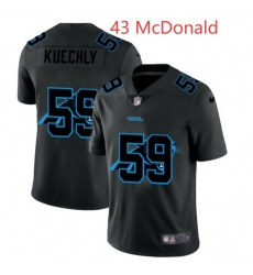 Men Carolina Panthers McDonald 43 Nike Team Logo Dual Overlap Limited NFL Jersey Black