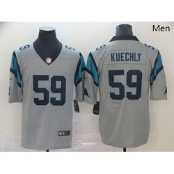 Panthers #59 Luke Kuechly Silver Men Stitched Football Limited Inverted Legend Jersey