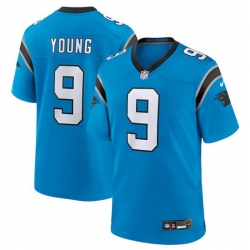 Youth Carolina Panthers 9 Bryce Young Blue 2023 Draft Stitched Game Jersey