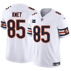 Men Chicago Bears 85 Cole Kmet White 2024 F U S E  With 1 Star C Patch Vapor Untouchable Limited Stitched Football Jersey