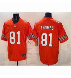 Men Chicago Bears Zavion Thomas #81 Orange F U S E 2026 Draft Stitched Football Jersey