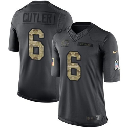 Nike Bears #6 Jay Cutler Black Youth Stitched NFL Limited 2016 Salute to Service Jersey Nike Bears #6 Jay Cutler Black Youth Stitched NFL Limited 2016 Salute to Service Jersey