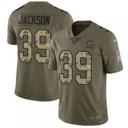 Youth Nike Bears #39 Eddie Jackson Olive Camo Stitched NFL Limited 2017 Salute to Service Jersey Youth Nike Bears #39 Eddie Jackson Olive Camo Stitched NFL Limited 2017 Salute to Service Jersey