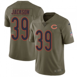 Youth Nike Bears #39 Eddie Jackson Olive Stitched NFL Limited 2017 Salute to Service Jersey Youth Nike Bears #39 Eddie Jackson Olive Stitched NFL Limited 2017 Salute to Service Jersey