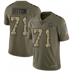 Youth Nike Bears #71 Josh Sitton Olive Camo Stitched NFL Limited 2017 Salute to Service Jersey Youth Nike Bears #71 Josh Sitton Olive Camo Stitched NFL Limited 2017 Salute to Service Jersey