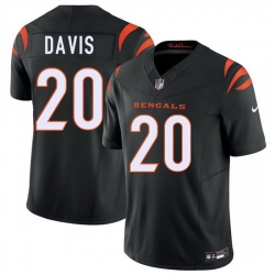Men Cincinnati Bengals  20 Tacario Davis Black 2026 Draft F U S E  Vapor Untouchable Limited Stitched Football Jersey