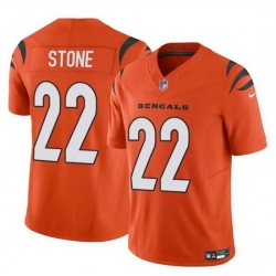 Men Cincinnati Bengals 22 Geno Stone Orange 2023 F U S E Vapor Untouchable Limited Stitched Jersey