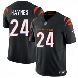 Men Cincinnati Bengals  24 Jamal Haynes Black 2026 Draft F U S E  Vapor Untouchable Limited Stitched Football Jersey